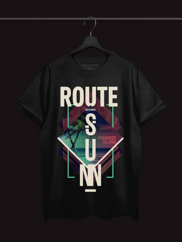 Route Sun Tshirt - THREADCURRY