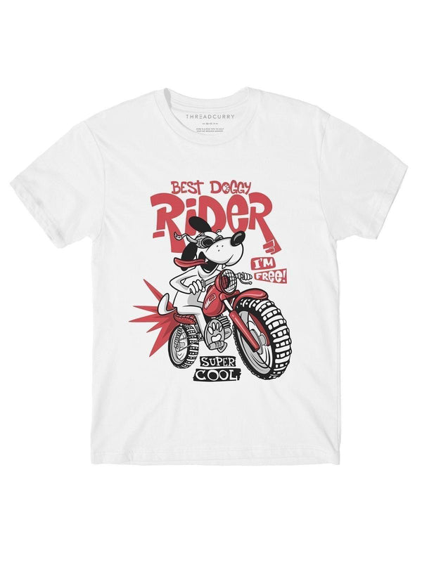 Rider Dog Tshirt - THREADCURRY