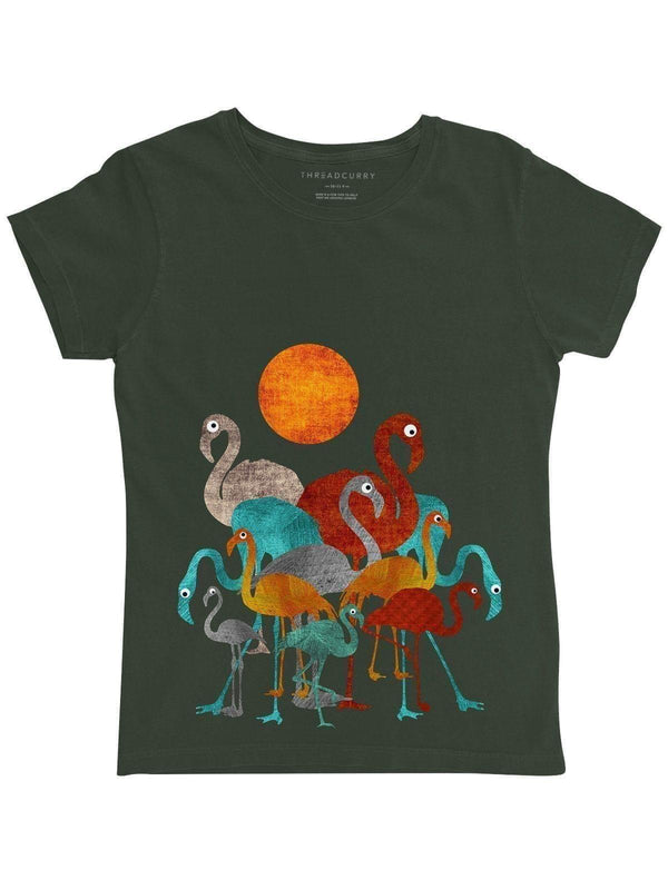 Flamingos Tshirt - THREADCURRY
