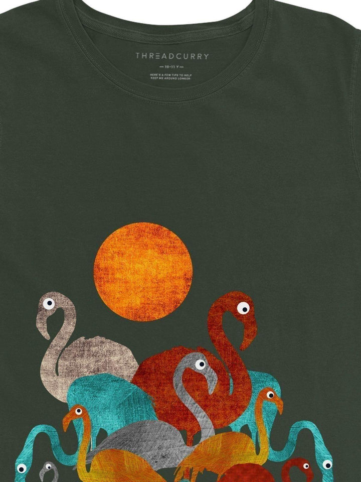 Flamingos Tshirt - THREADCURRY