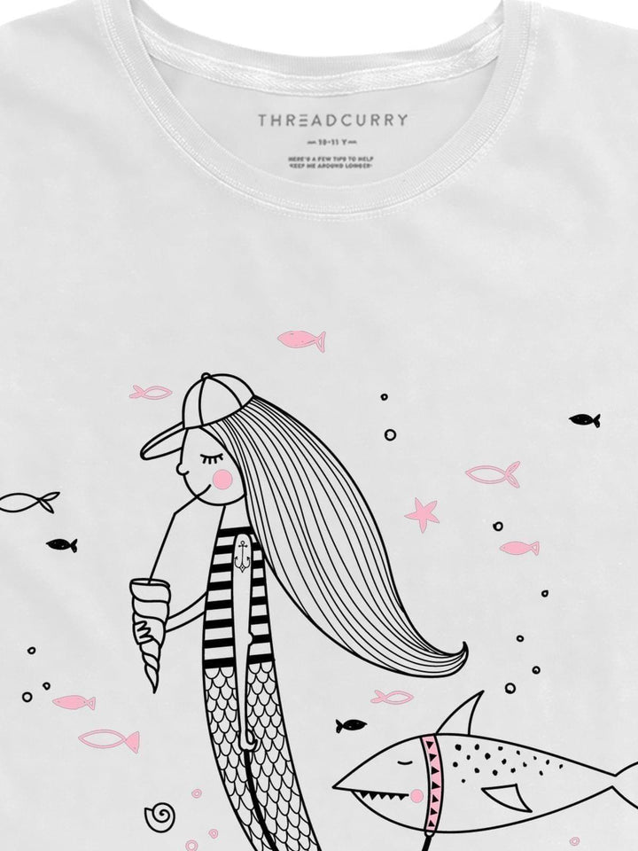 Pink Mermaid Tshirt - THREADCURRY