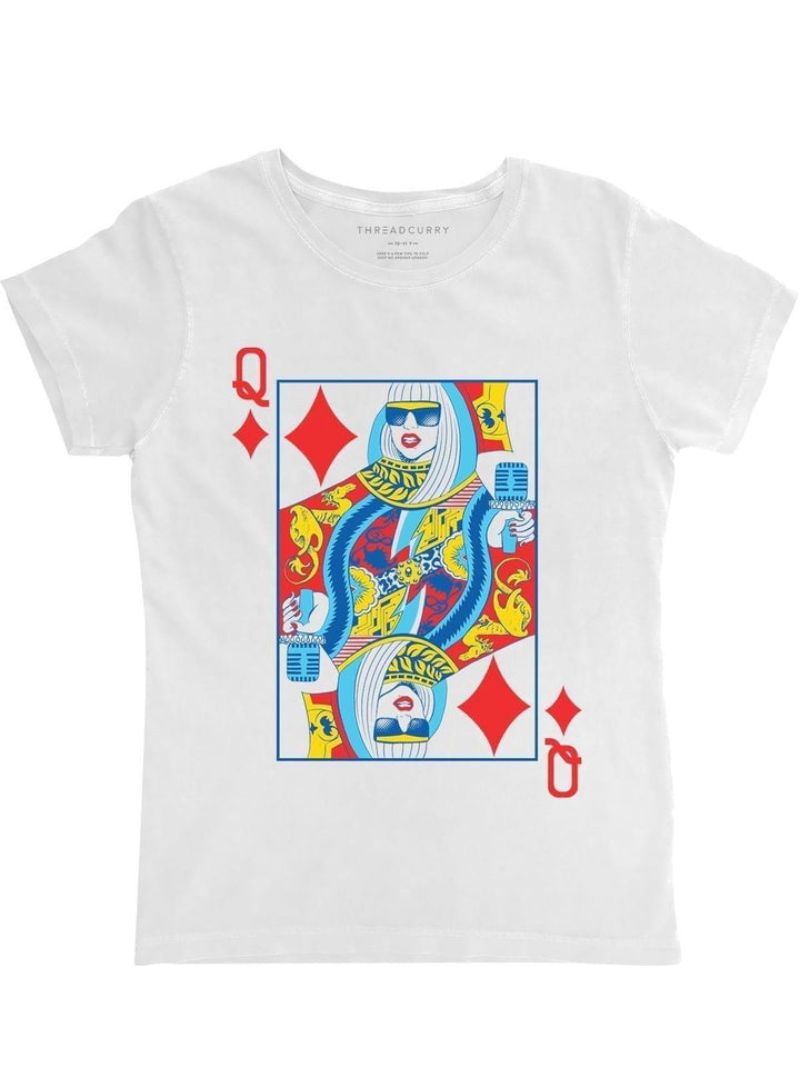 Queen of Diamond Tshirt - THREADCURRY