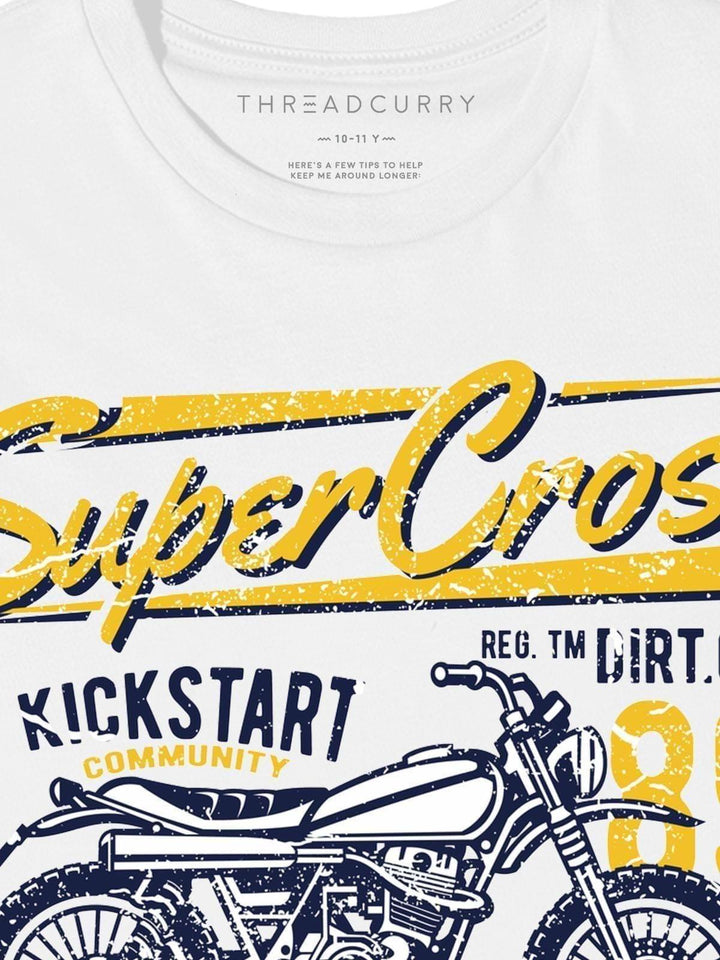 Super Cross Biker Tshirt - THREADCURRY