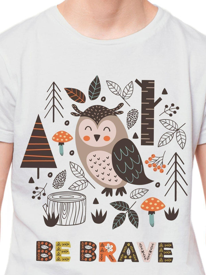 Brave like an Owl Tshirt - THREADCURRY