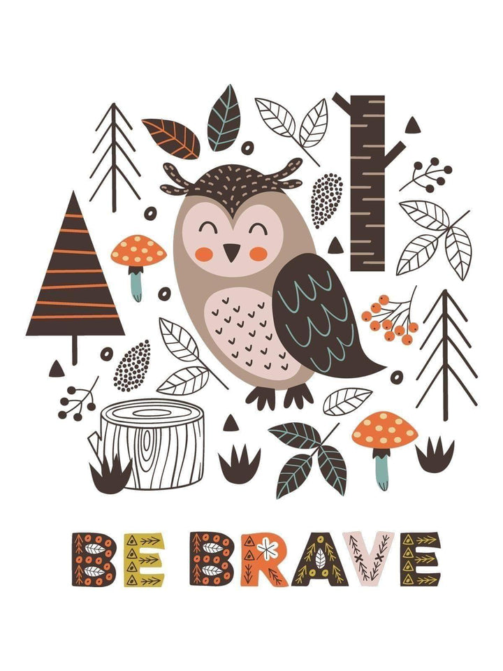 Brave like an Owl Tshirt - THREADCURRY