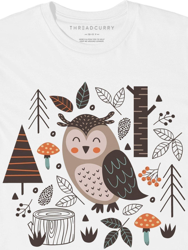 Brave like an Owl Tshirt - THREADCURRY