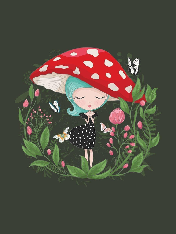 Mushroom Girl Tshirt - THREADCURRY