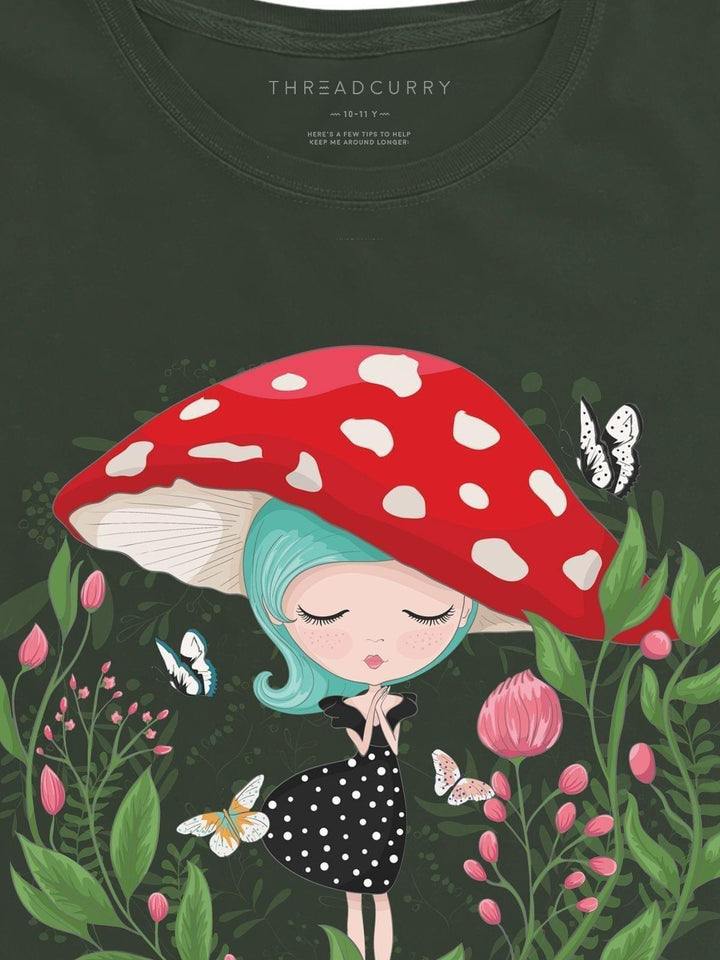 Mushroom Girl Tshirt - THREADCURRY