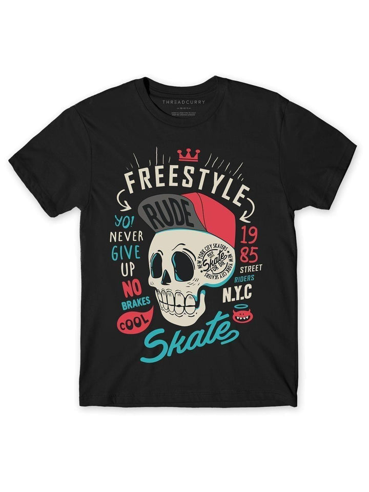 Freestyle Skaters Tshirt - THREADCURRY