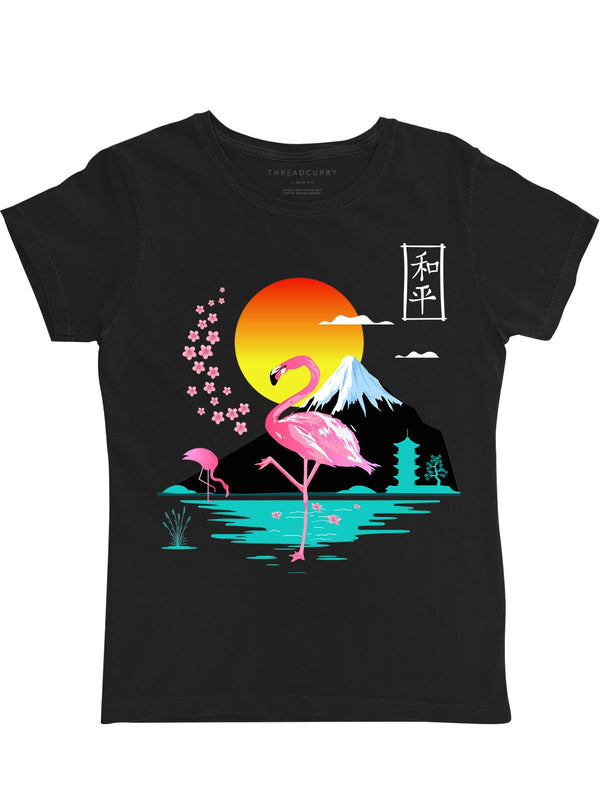 Orient Flamingo Tshirt - THREADCURRY