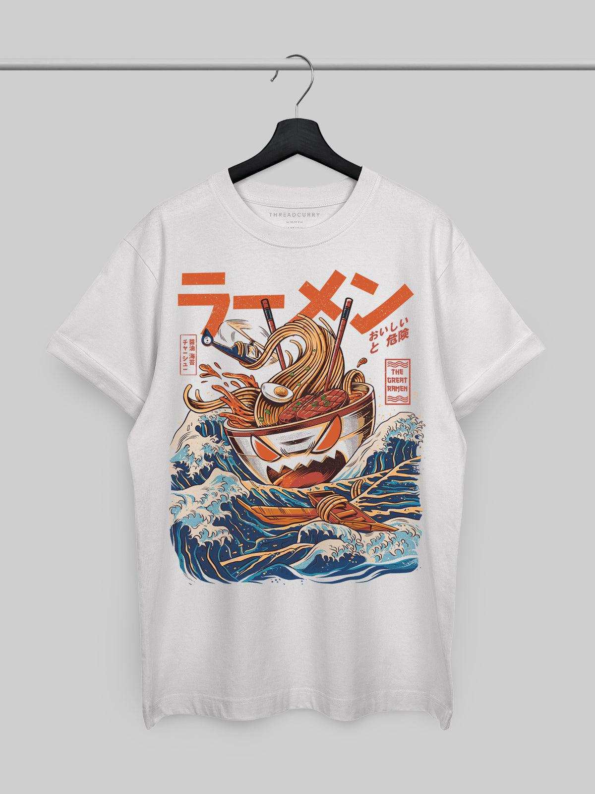 Buy The Great Ramen Oversized Printed T-shirt Online | THREADCURRY