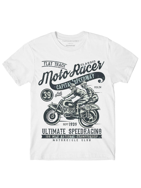 Moto Racer Tshirt - THREADCURRY