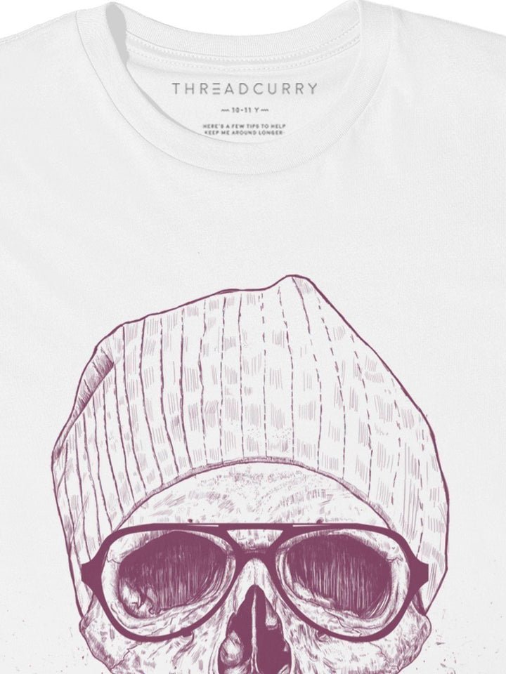Hipster Skull Tshirt - THREADCURRY