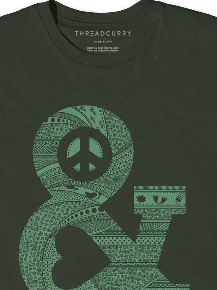 Peace & Love Tshirt - THREADCURRY
