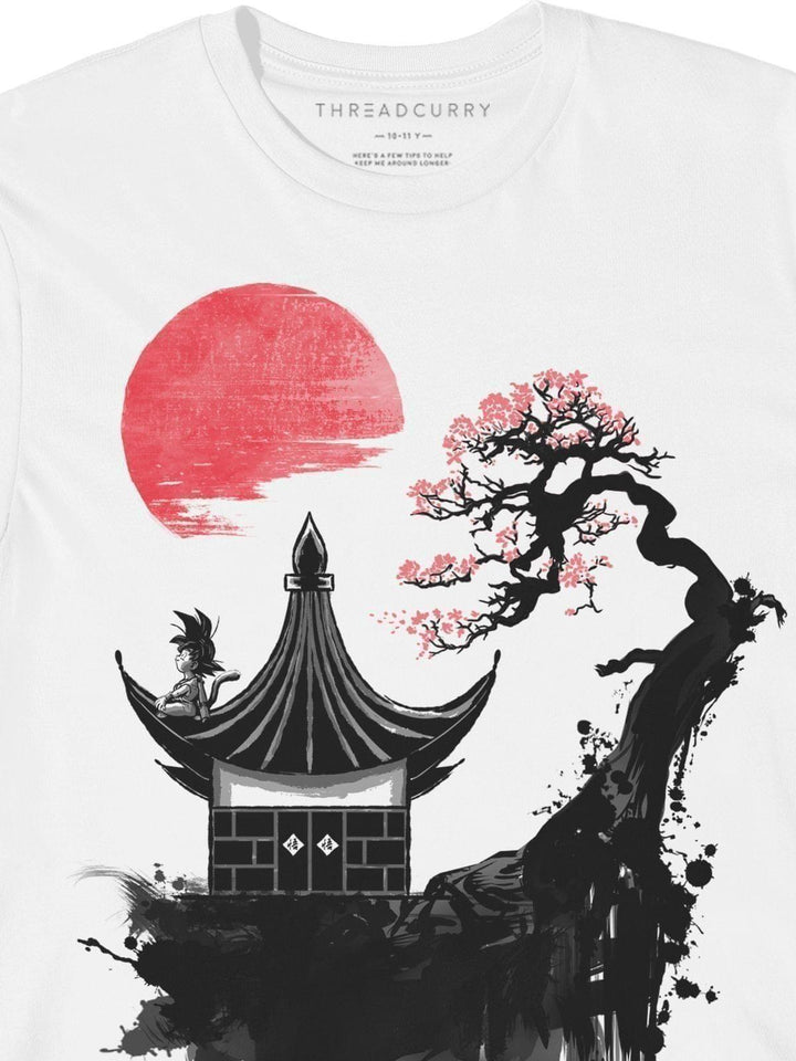 Red Sun Temple Tshirt - THREADCURRY